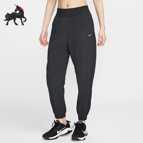 Nike/耐克正品One Dri-FIT 女士运动高腰轻盈梭织长裤HJ1051-013