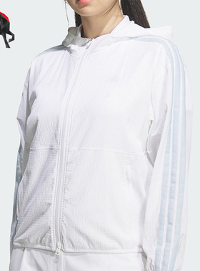 Adidas/阿迪达斯正品2026女士日常宽松连帽时尚防晒外套KA4308