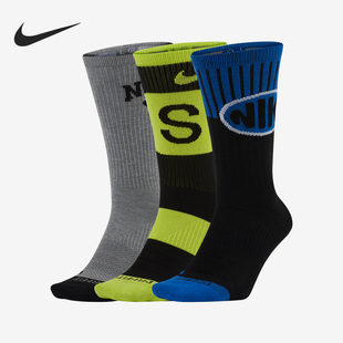 CU6478 运动男女休闲透气健身高筒袜三双装 902 耐克官方正品 Nike