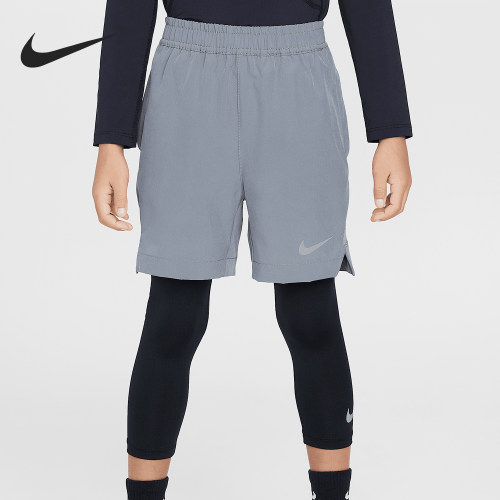 Nike/耐克正品DRI-FIT小童针织运动透气二合一短裤IB8261-084