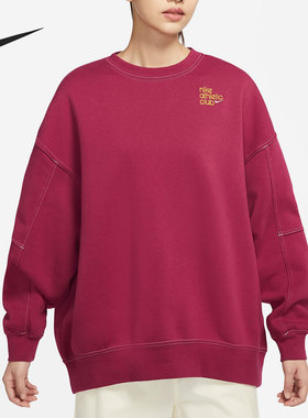 Nike/耐克官方正品新款女子NSW ATHLETIC针织套头卫衣DQ9146-677