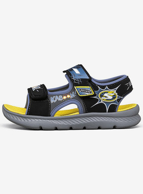Skechers/斯凯奇正品大童炫酷英雄主题露趾凉鞋 402102L