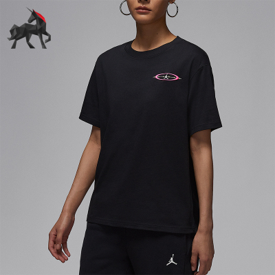 Nike/耐克正品Jordan Brooklyn女士复古印花休闲短袖HV0195-010