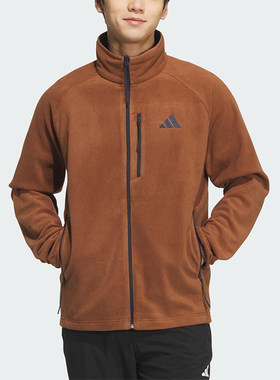 Adidas/阿迪达斯正品FLEECE JACKET男女立领抓绒复古外套KF5213