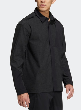 Adidas/阿迪达斯正品26夏男子户外运动透气长袖衬衫 HN2038