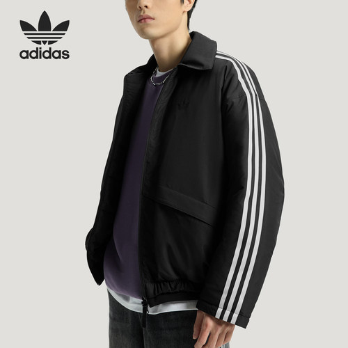 Adidas/阿迪达斯正品三叶草男士保暖运动宽松棉服外套KS5337