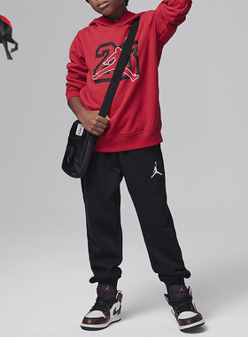 Nike/耐克正品JORDAN新款婴童红黑色柔软经典卫衣套装FZ174-010