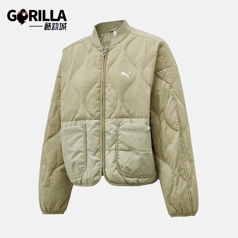 Puma/彪马正品含羽绒外套新款女浅绿色柔软经典夹克外套635502-82