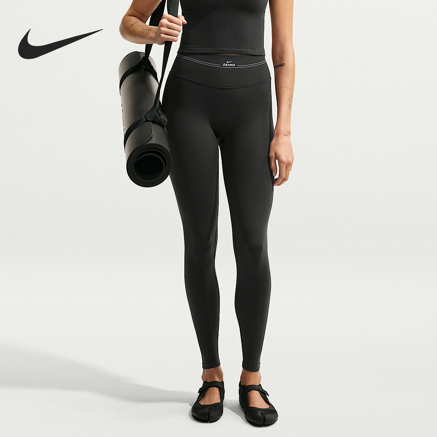 Nike/耐克官方正品Skims女子弹力罗纹复古紧身运动长裤IR5014-054