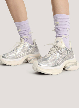 Adidas/阿迪达斯正品三叶草女士浮蝶鞋经典透气厚底运动鞋KK4675