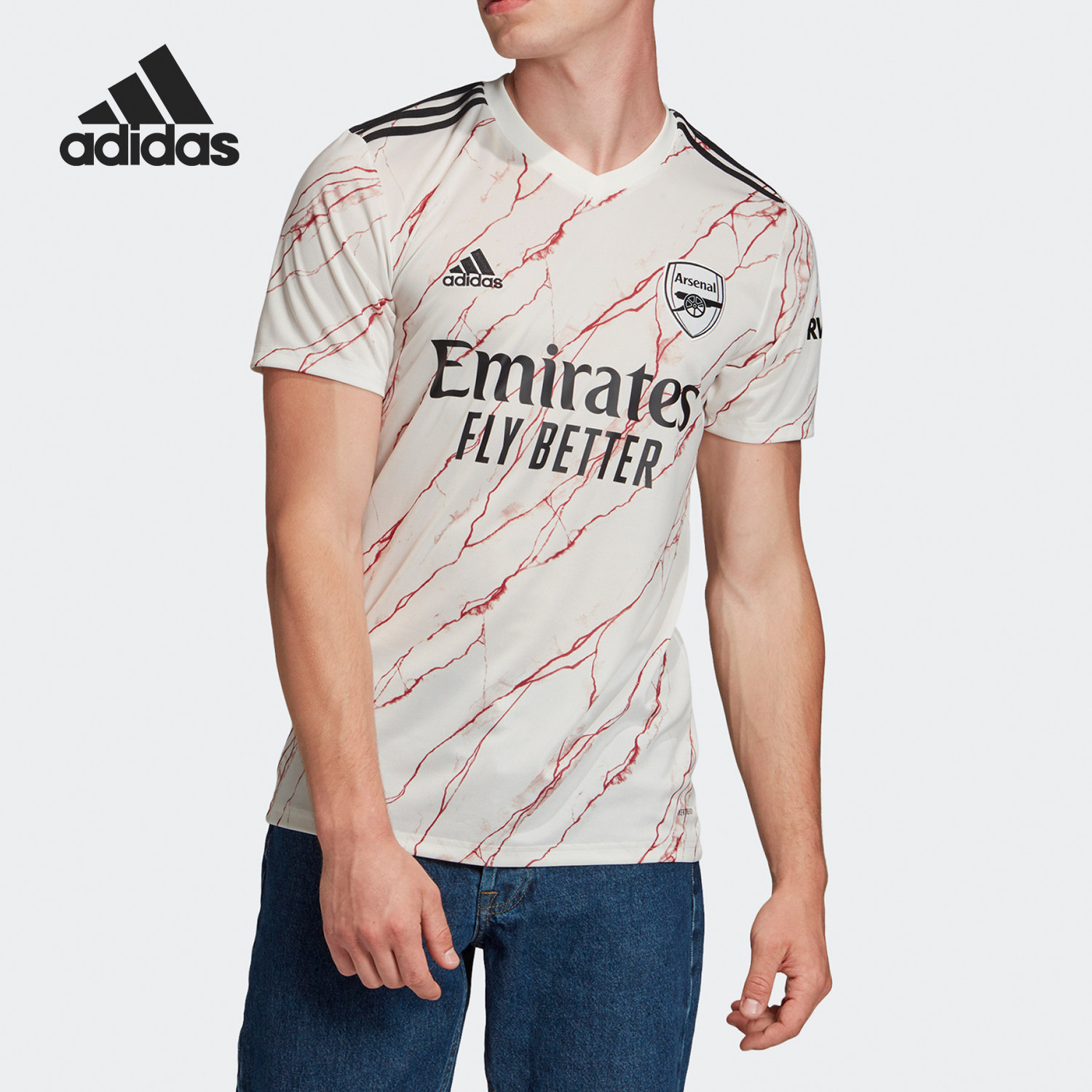 Adidas/阿迪达斯官方正品夏季男士运动阿森纳客场足球球衣EH5815