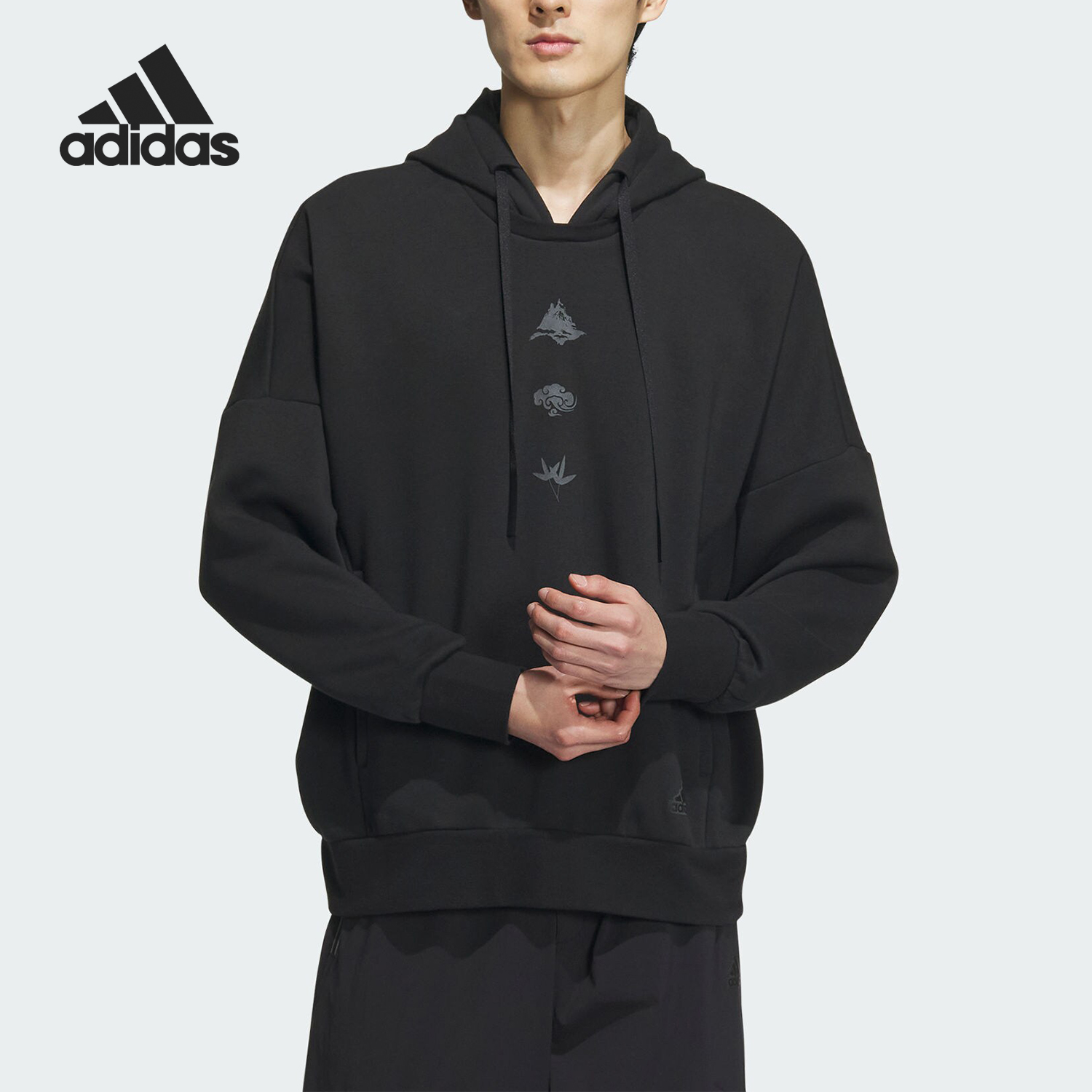 Adidas/阿迪达斯正品FUSTL HOODIE1男士针织卫衣套头衫IM9050