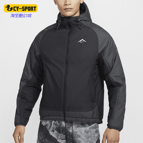 耐克男士运动拼接保暖宽松棉服