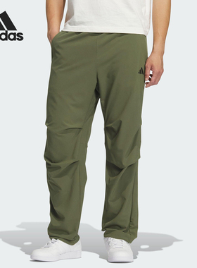 Adidas/阿迪达斯正品2025男士透气梭织运动休闲户外长裤KH3763