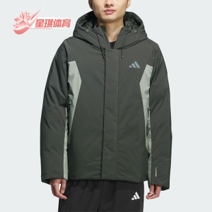 JKT男士 Adidas DOWN 拼接宽松保暖羽绒服KC2508 阿迪达斯正品