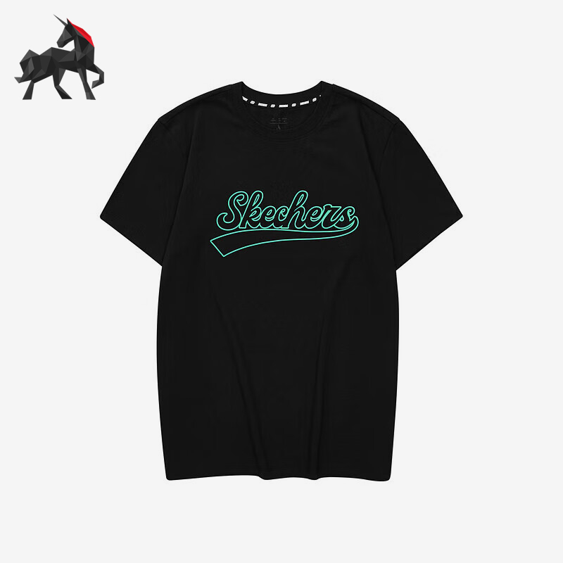 斯凯奇男女同款时尚运动短袖T恤