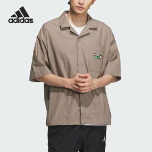 衬衫 Adidas 男子运动休闲短袖 2023夏季 IA8099 阿迪达斯正品