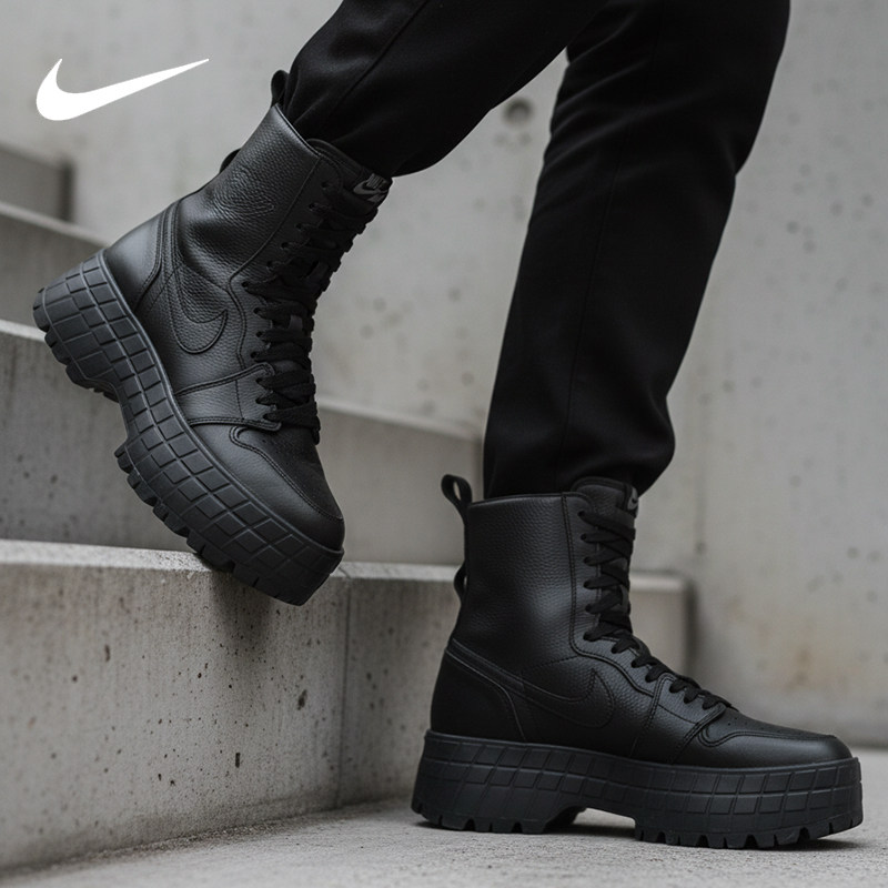 Nike/耐克正品Air Jordan 1 Brooklyn女士厚底短靴FJ5737-001