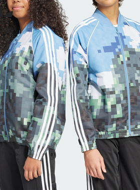Adidas/阿迪达斯正品2025大童时尚梭织我的世界外套JZ9934