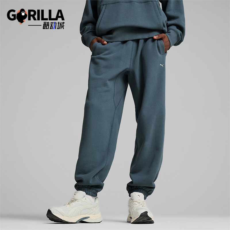 彪马男士运动宽松刺绣抽绳长裤