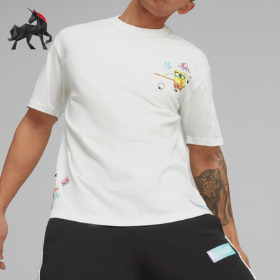 彪马男女运动印花休闲短袖