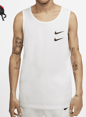 Nike/耐克正品2025男士休闲无袖印花圆领套头背心T恤CQ5293-100