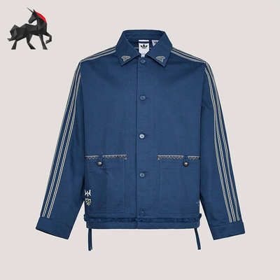 Adidas/阿迪达斯正品三叶草男士宽松翻领经典休闲时尚外套KW5674