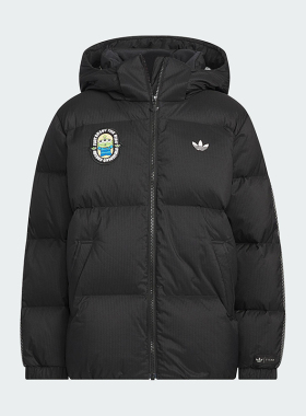 Adidas/阿迪达斯正品三叶草新款儿童黑色经典上学羽绒服KB5142