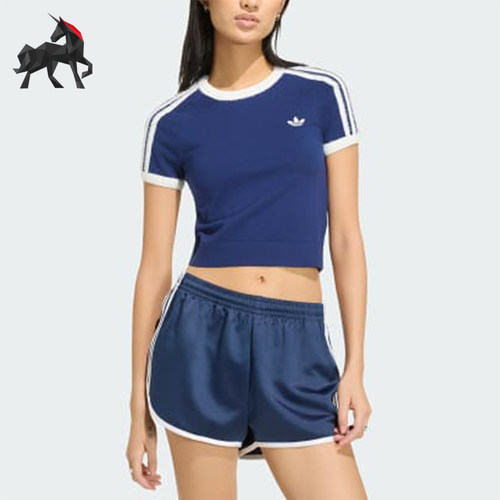 Adidas/阿迪达斯正品KNITTED T-SHIRT女士运动短袖T恤KW2606