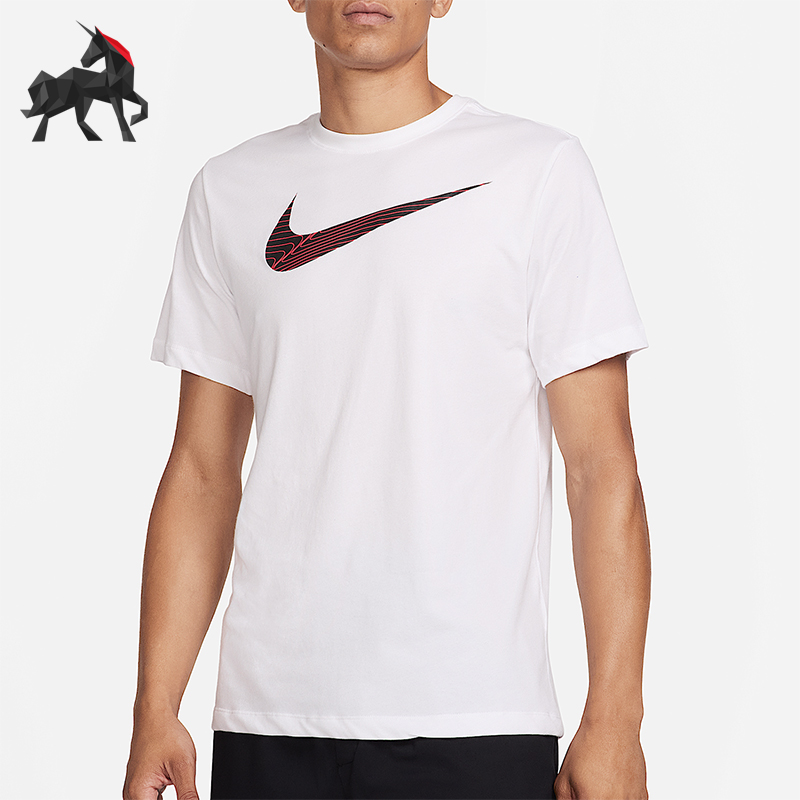 Nike/耐克正品Dri-FIT男士训练透气针织经典轻盈短袖FJ2465-100