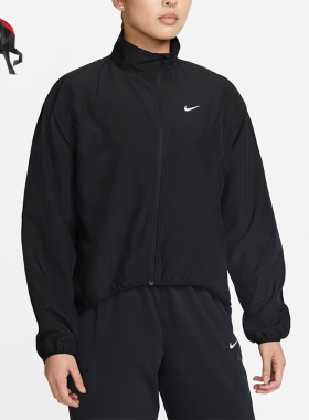 Nike/耐克正品运动女士拉链拉链吸汗跑步时尚透气外套 FB4695-010