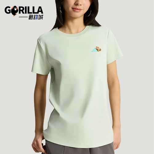 Adidas/阿迪达斯正品GFX T-SHIRT1女士卡通印花经典短袖T恤KX6817