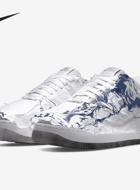 Nike/耐克正品Air Force 1 AF1 胜利女神撕纸女子板鞋DJ4635-100