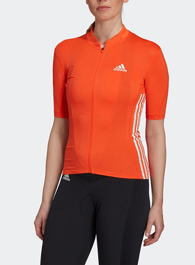 Adidas/阿迪达斯正品时尚女士条纹印花透气舒适短袖T恤HM6421