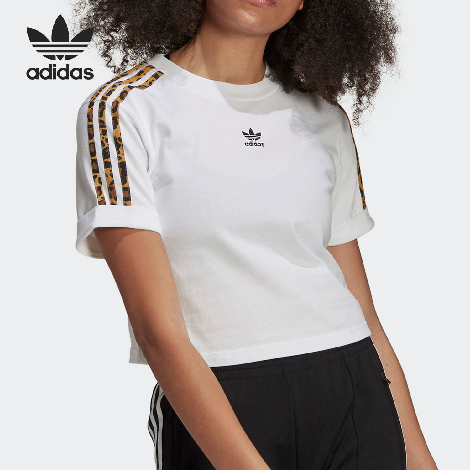 Adidas/阿迪达斯官方正品三叶草女子舒适休闲运动短袖T恤 HB4754,运动服/休闲服装,运动T恤,淘宝优惠券,粉丝福利购,淘宝优惠卷