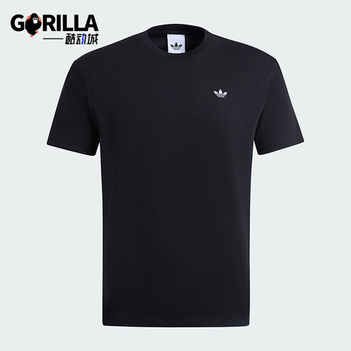 Adidas/阿迪达斯正品三叶草男女休闲针织套头圆领运动短袖IB7063