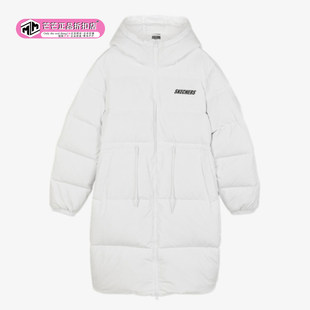 Skechers/斯凯奇秋冬新品中长款连帽羽绒服女子保暖面包服