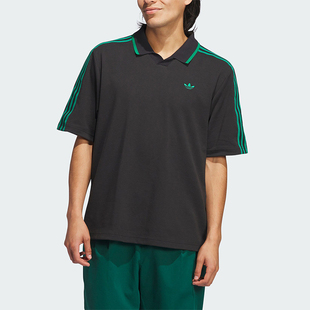 翻领简约POLO衫 Adidas 时尚 阿迪达斯正品 JE6721 三叶草男士