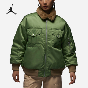 Nike/耐克JORDAN女士时尚翻毛领保暖运动棉服FB5089-340