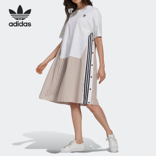 女子休闲运动连衣裙 Adidas 阿迪达斯正品 三叶草2021年春季 H59022