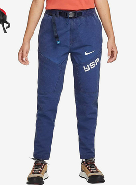 Nike/耐克正品女士运动透气松紧腰宽松束脚休闲裤DH1599-498