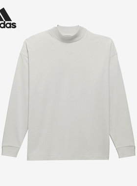 Adidas/阿迪达斯正品夏季男子圆领印花运动休闲长袖T恤IJ5555