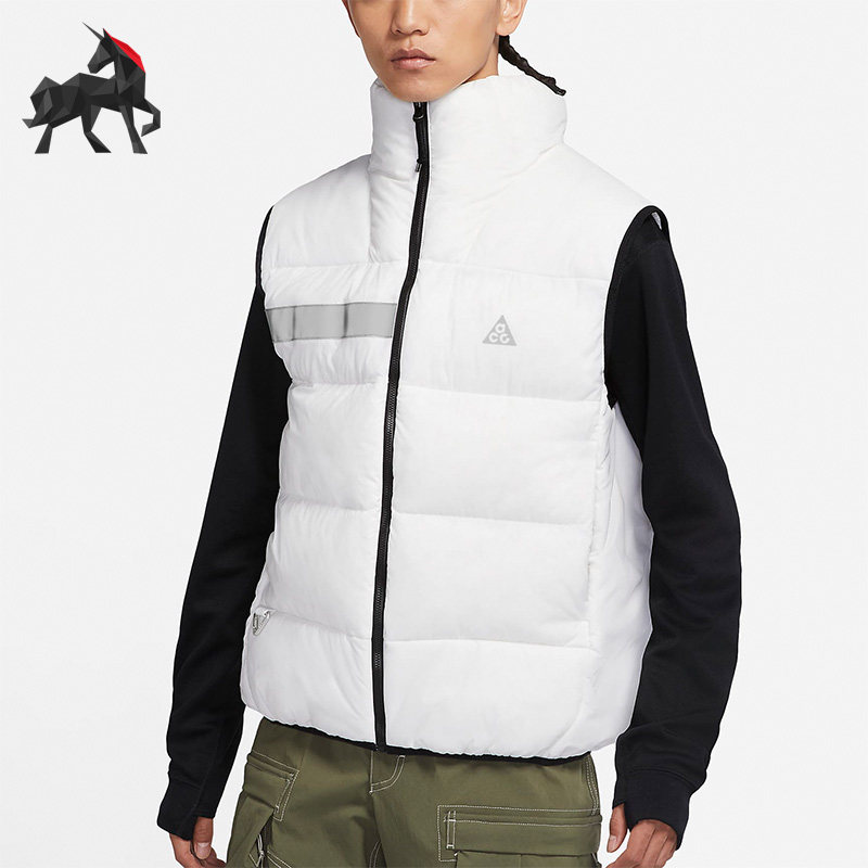 Nike/耐克正品休闲 男女时尚运动防风保暖立领棉马甲 DM4236-100