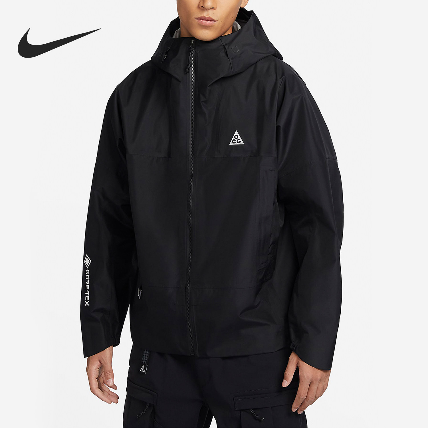 耐克男士防风连帽运动外套