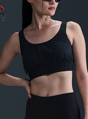 Nike/耐克正品2025女士刺绣套头耐穿透气修身运动背心HM6974-010