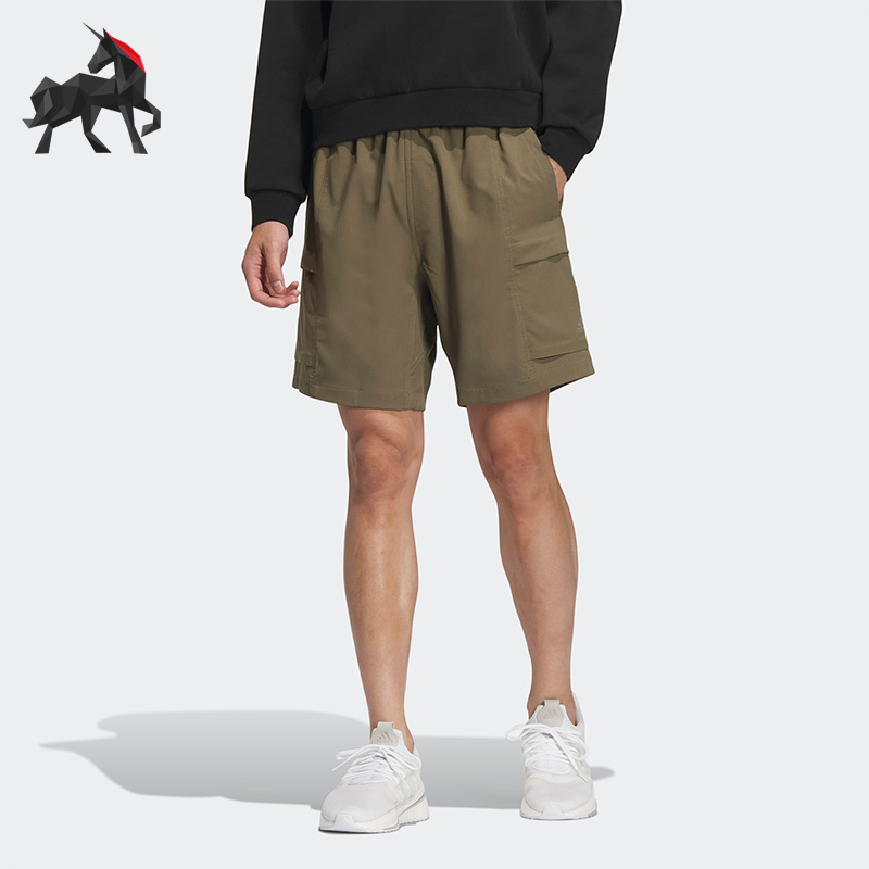 阿迪达斯男子运动透气宽松短裤