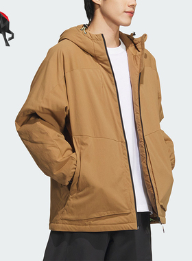 Adidas/阿迪达斯正品新款男士防泼水保暖运动连帽棉服JY4196