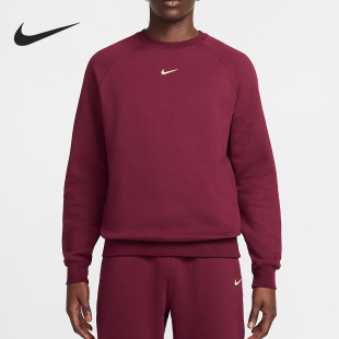 圆领柔软针织运动卫衣FN8160 Nike 男士 2025冬季 638 耐克正品