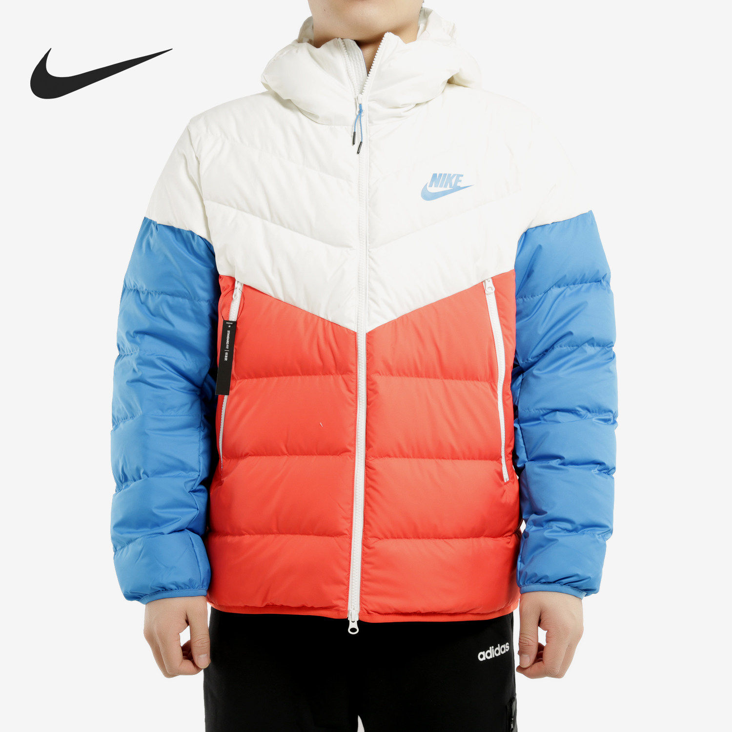 Nike/耐克官方正品冬季新款男子休闲拼色运动羽绒服928834-133