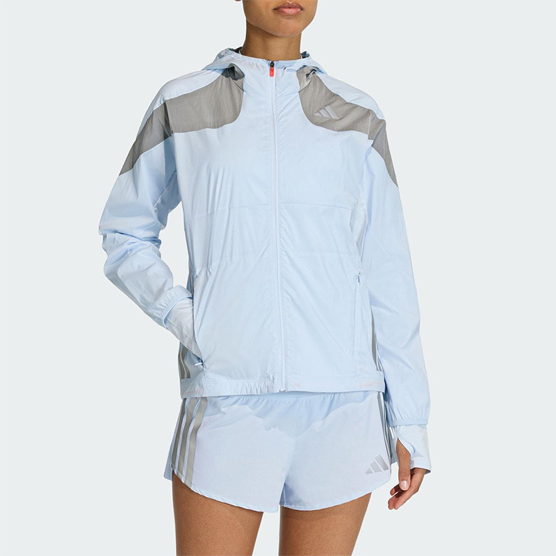 Adidas/阿迪达斯正品2025冬季款女士日常连帽拼接休闲外套KB1517